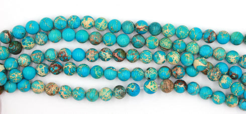 Light Blue Jasper Gemstone Beads, 8mm, Round